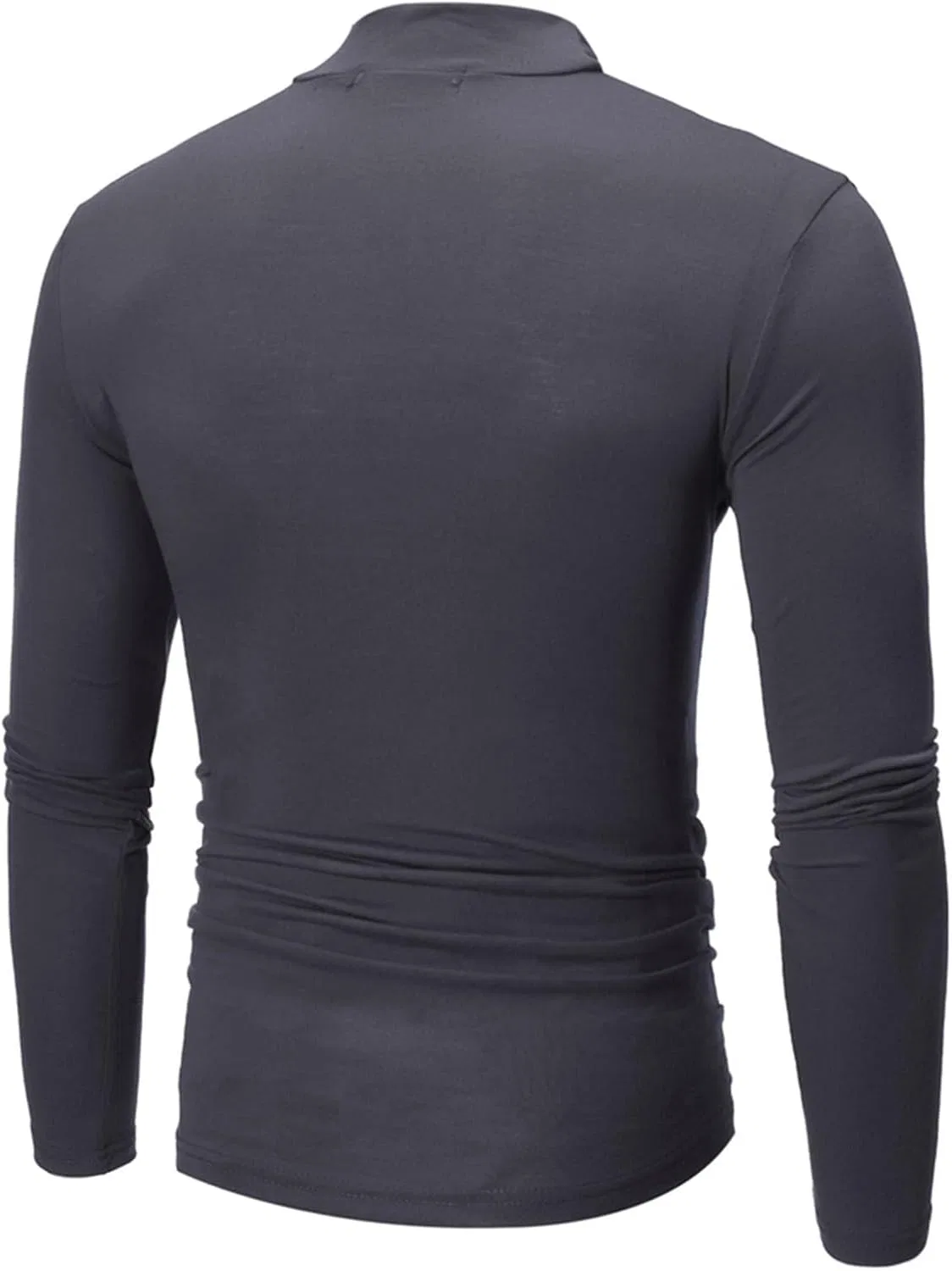 Мужская водолазка slim fit повседневная, Dark Gray — фото 3