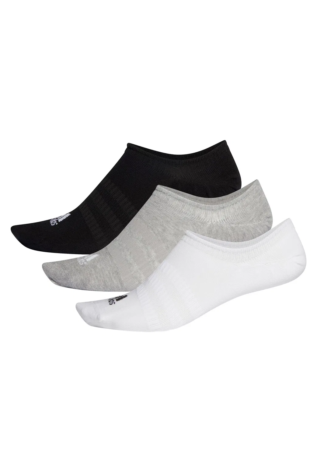 Детские носки-невидимки adidas Light No Show Sneaker Socken, Medium Grey Heather White Black