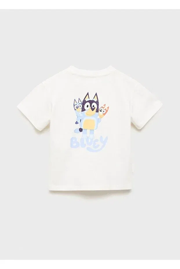 Детская футболка с принтом Bluey Mango Baby, Off White — фото 2