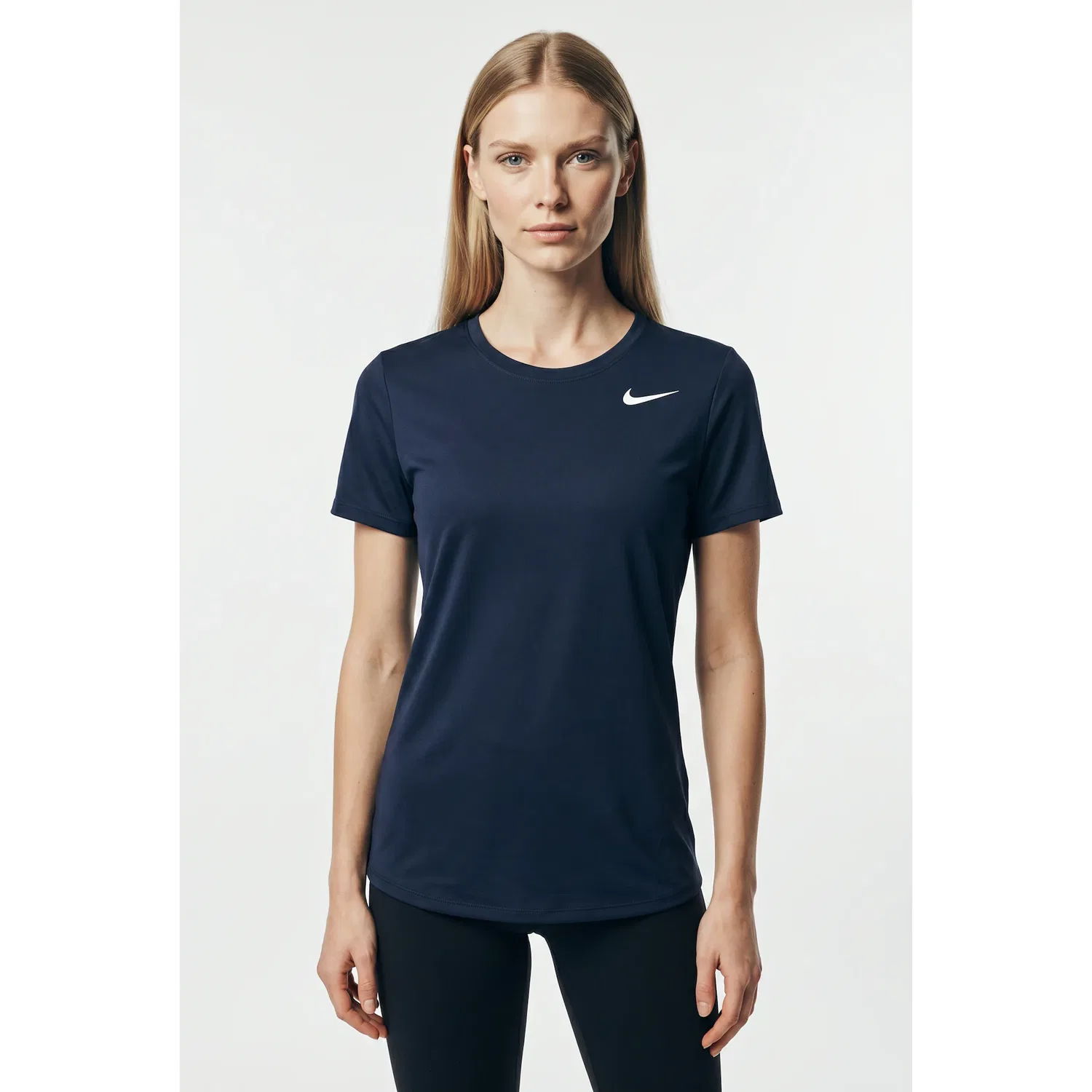 Женская футболка спортивная Nike, Midnight Navy/White