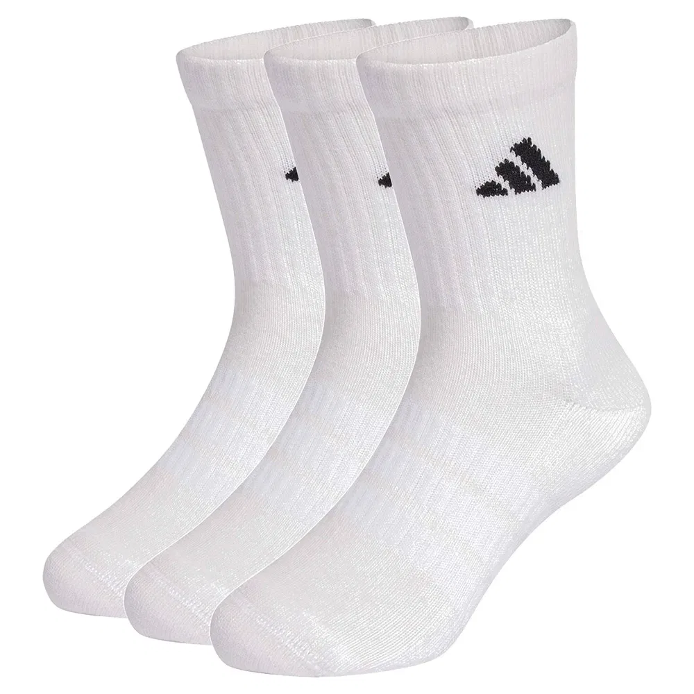 Носки спортивные с амортизацией Adidas, комплект 3 шт, белый