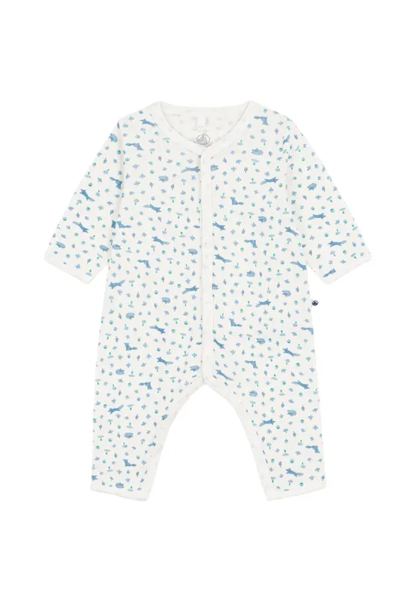 Пижама хлопковая Unisex Petit Bateau, marshmallow bleu, синий