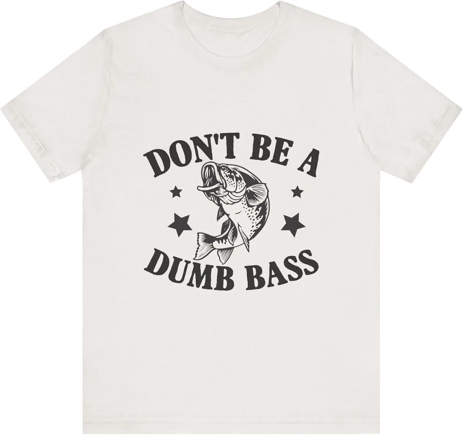 Футболка с принтом Don't Be a Dumb Bass Bella Canvas 3001, Vintage White