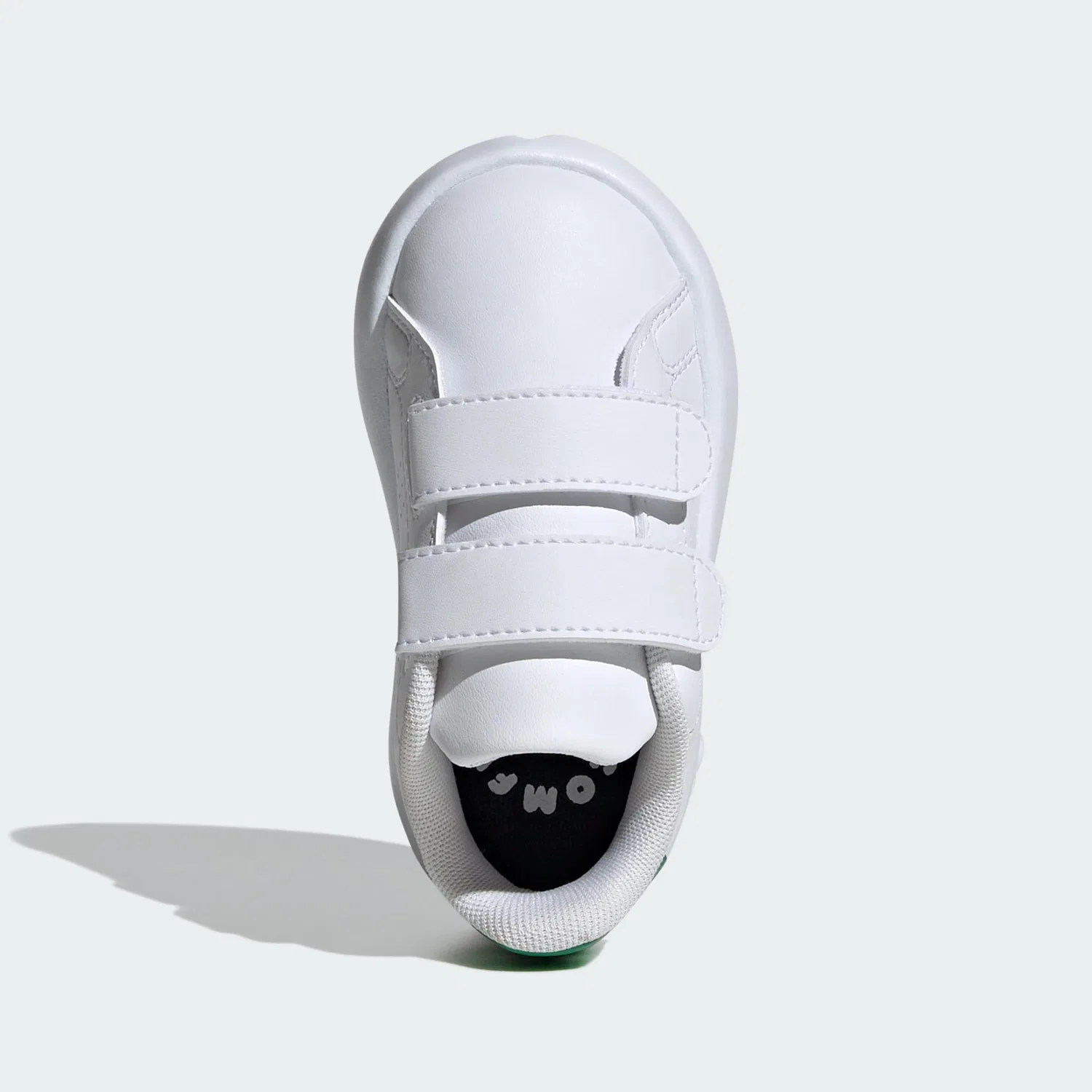 Детские кроссовки для мальчиков с липучками Advantage Kids Adidas, Cloud White Cloud White Green — фото 4