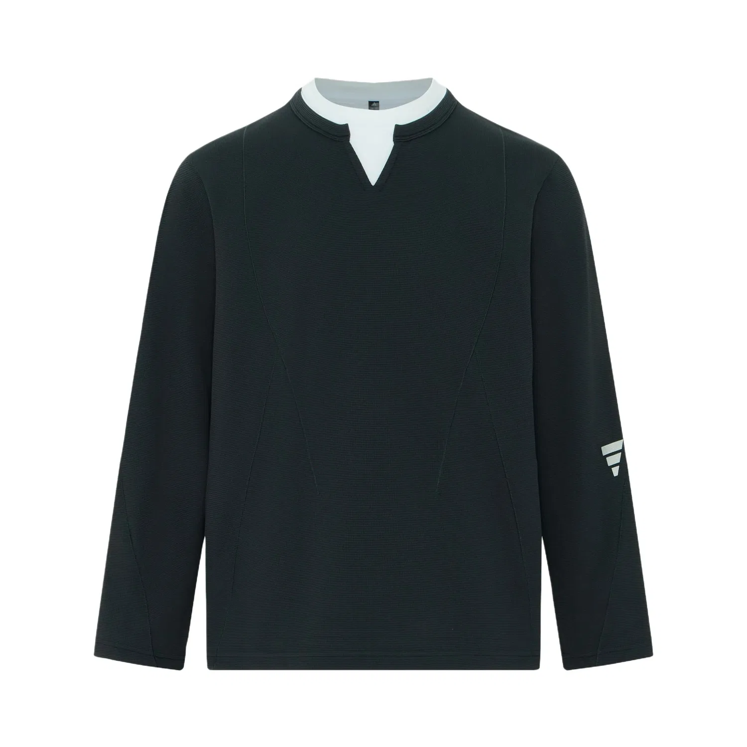 Мужская футболка с прямым кроем Henry Collar Adidas, Carbon Black