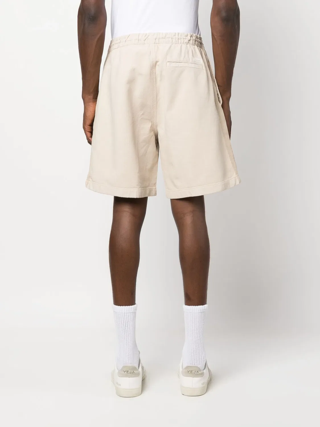 Calvin Klein Трековые шорты с кулиской - бежевые — фото 3