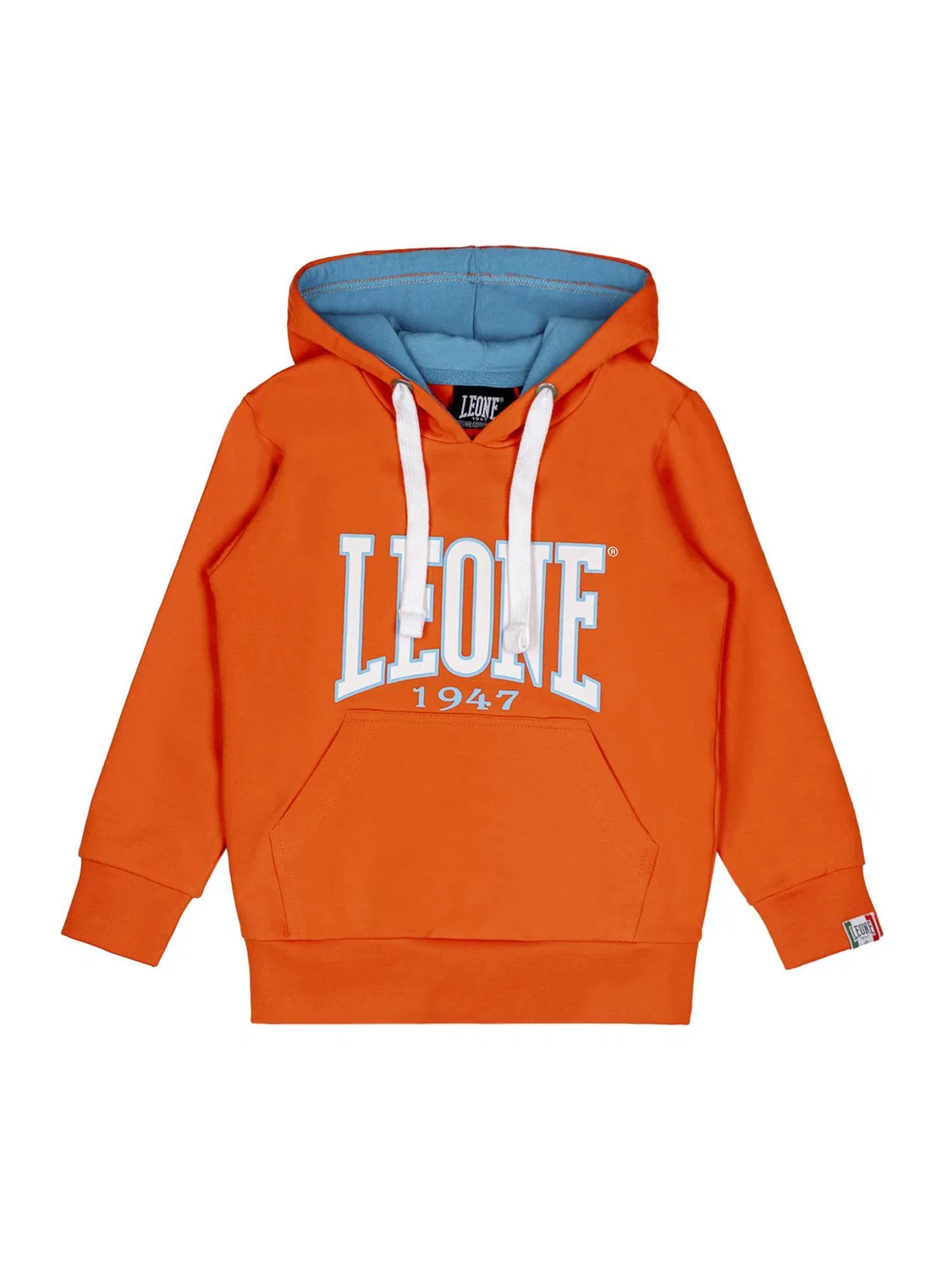 Детское худи с капюшоном из неворсованного хлопка Leone 1947 Apparel, Orange