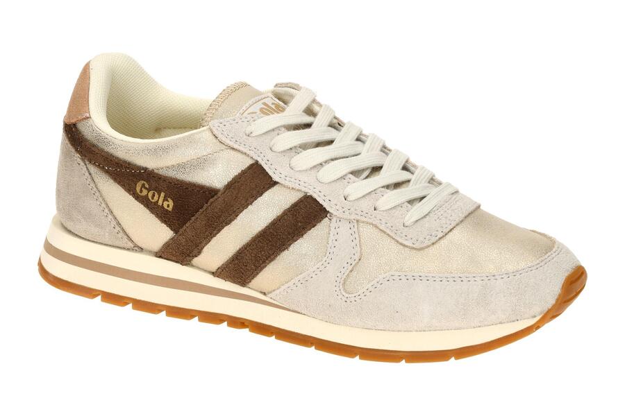 Кроссовки Gola Daytona Blaze, золотисто-серые, металлические, женские, CLB338