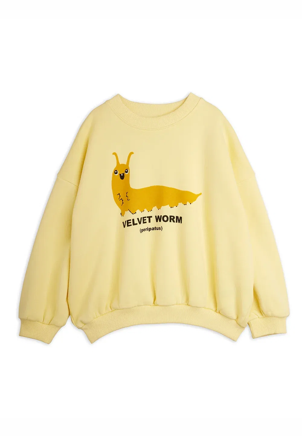 Толстовка унисекс с изображением червя Mini Rodini, Yellow
