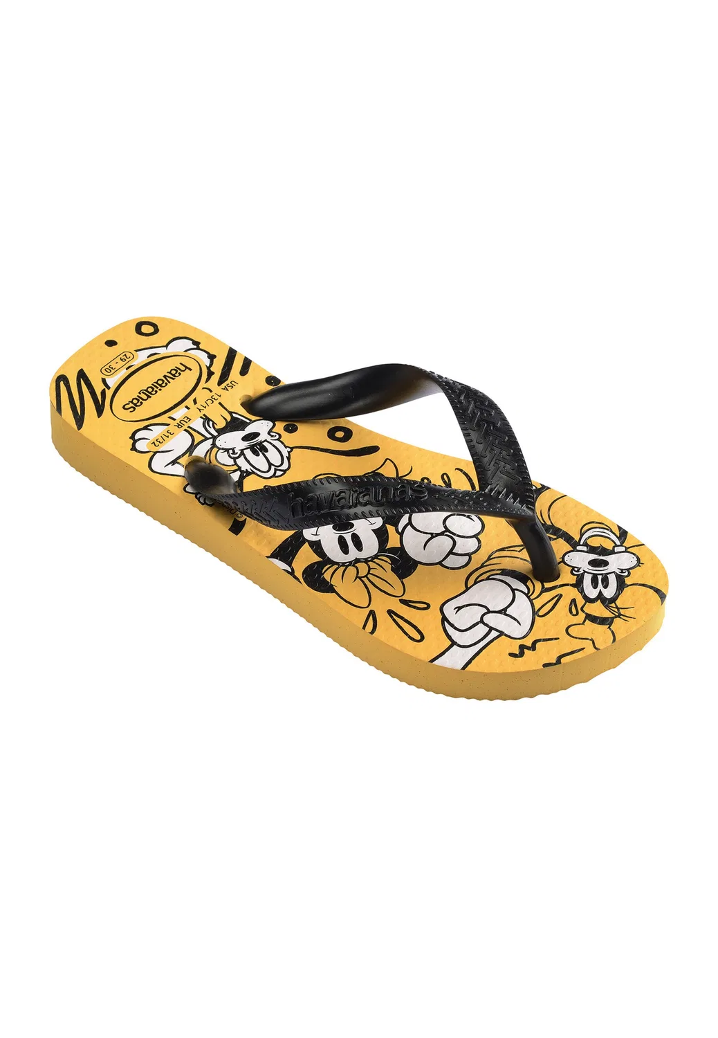 Сандалии Havaianas Disney желтого и черного цвета — фото 3
