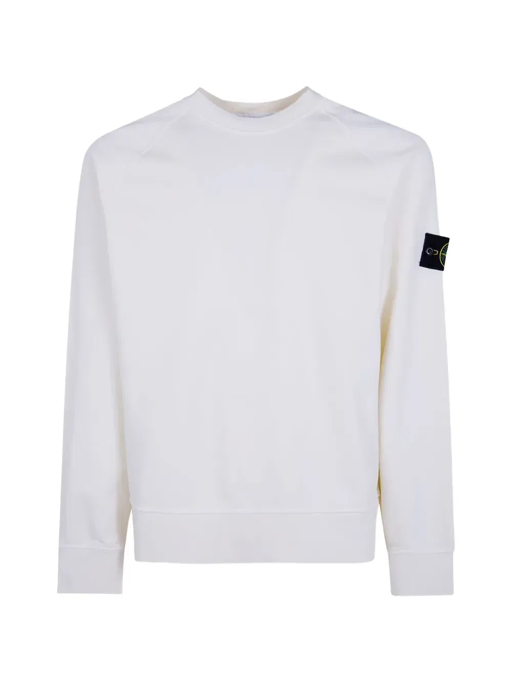 Свитшот с лого-нашивкой и рукавами реглан Stone Island, белый