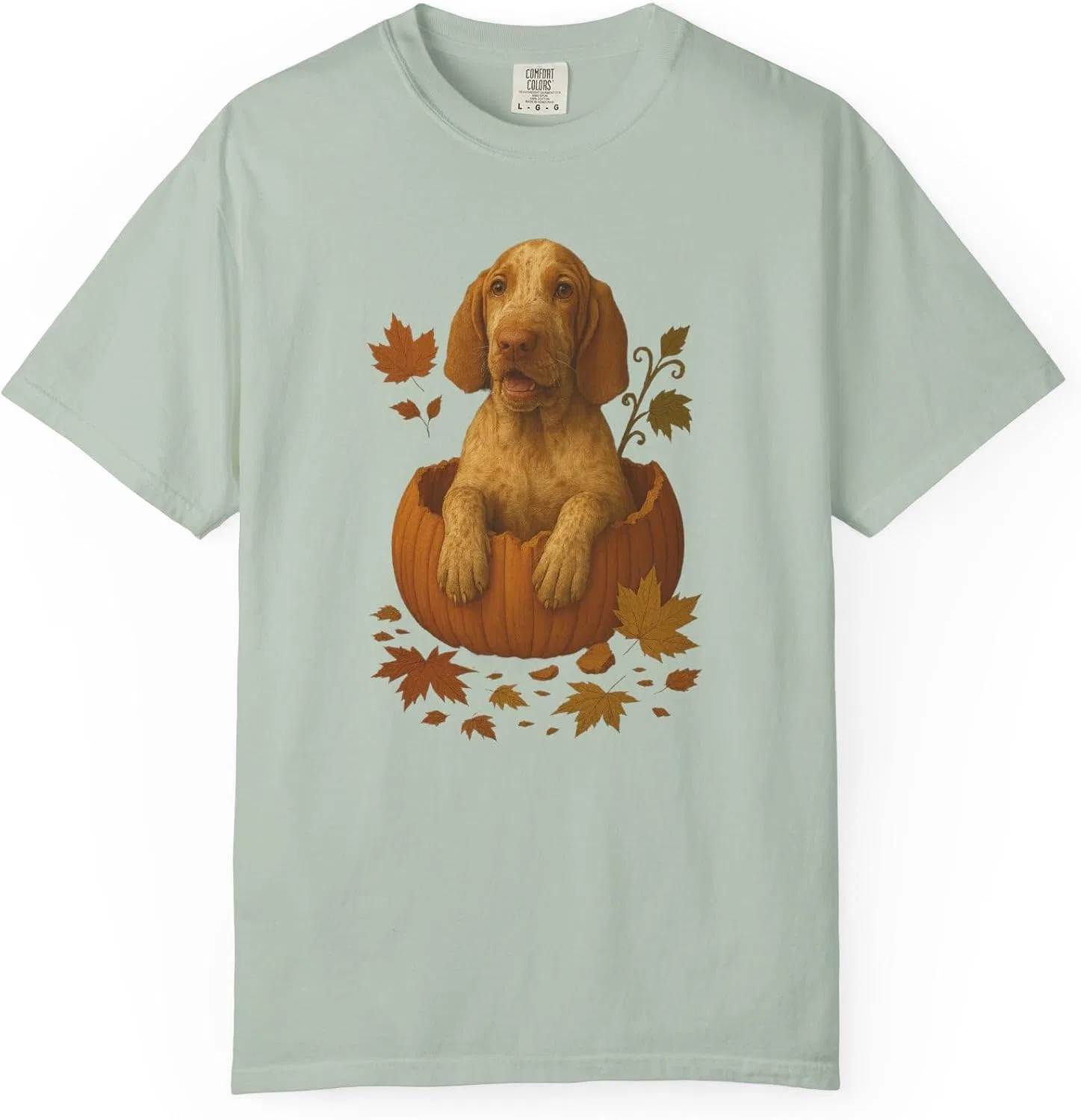 Футболка с принтом Bracco Italiano в тыкве Comfort Colors 1717, Bay