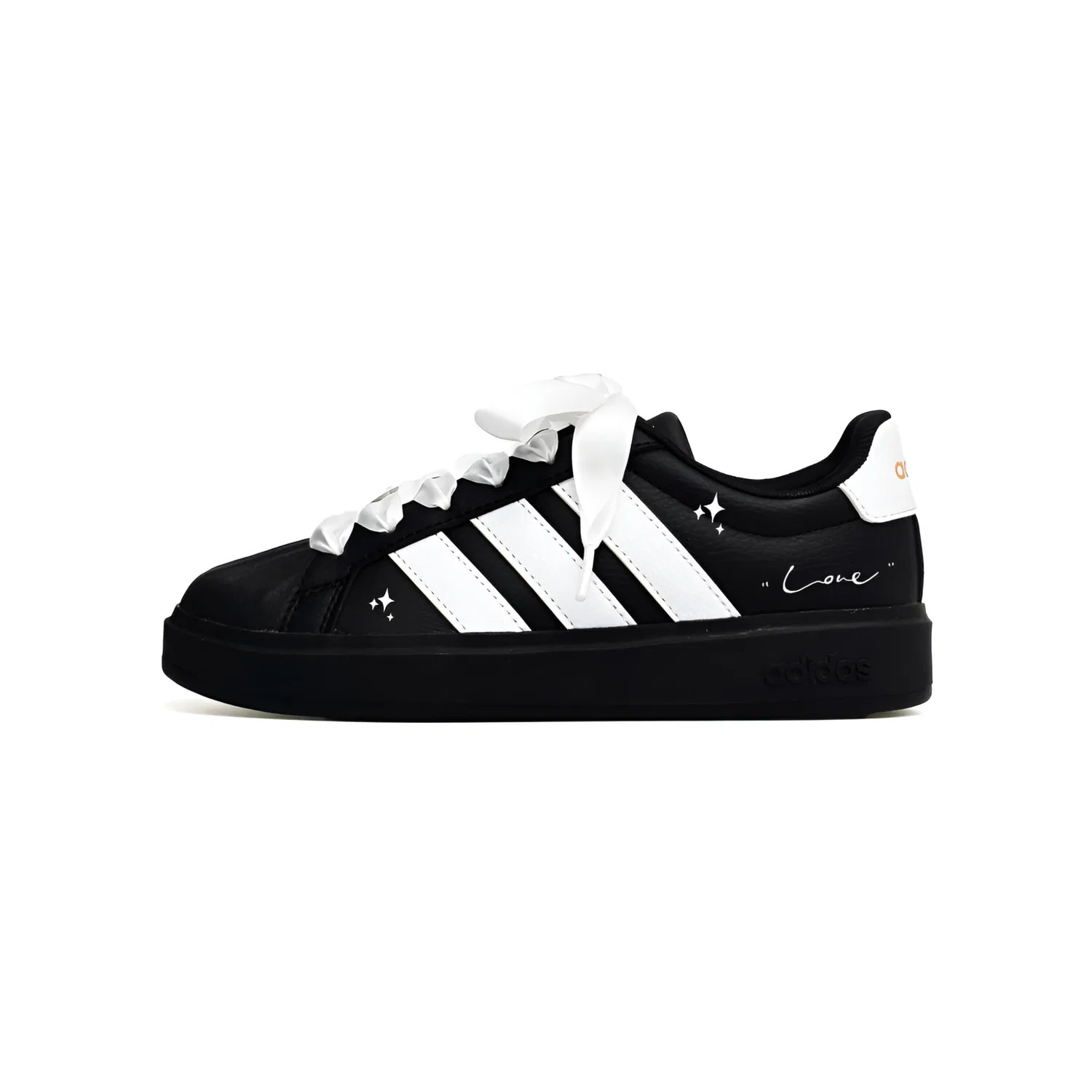 Детские кеды для скейтбординга с принтом Adidas Street Talk, Black Pink — фото 3