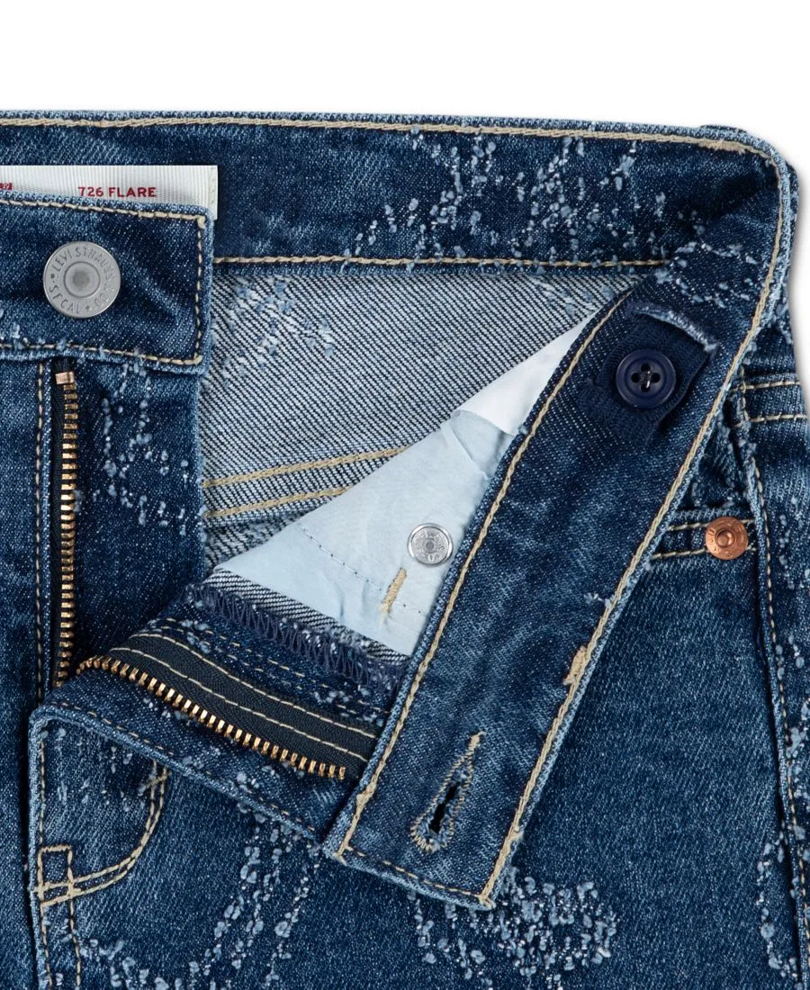 Детские джинсы для девочек с высокой посадкой клеш Love Locked Levi's, Love Locked — фото 3