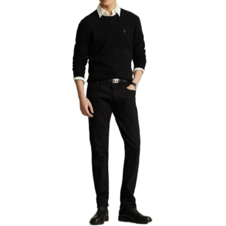 Мужской свитер стандартного кроя Black Polo Ralph Lauren, Black — фото 4