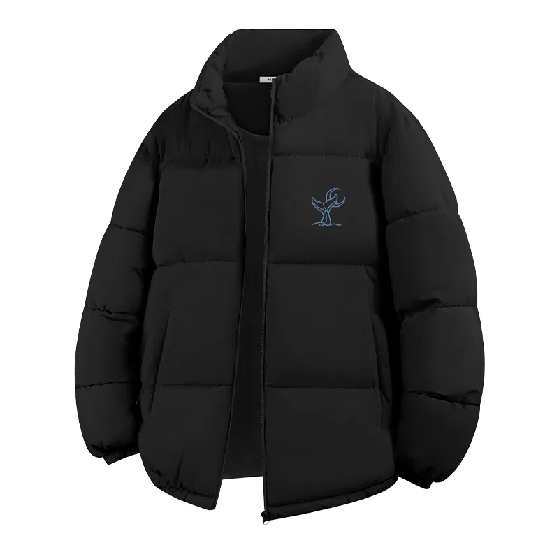 Детский пуховик с принтом Moonlit Whale Chest Logo MINISO, Black (Moonlit Whale Chest Logo)