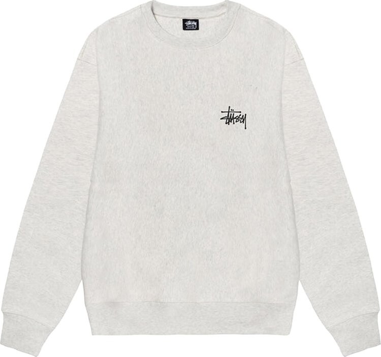 

Толстовка Stussy Basic Crew 'Ash Heather', серый