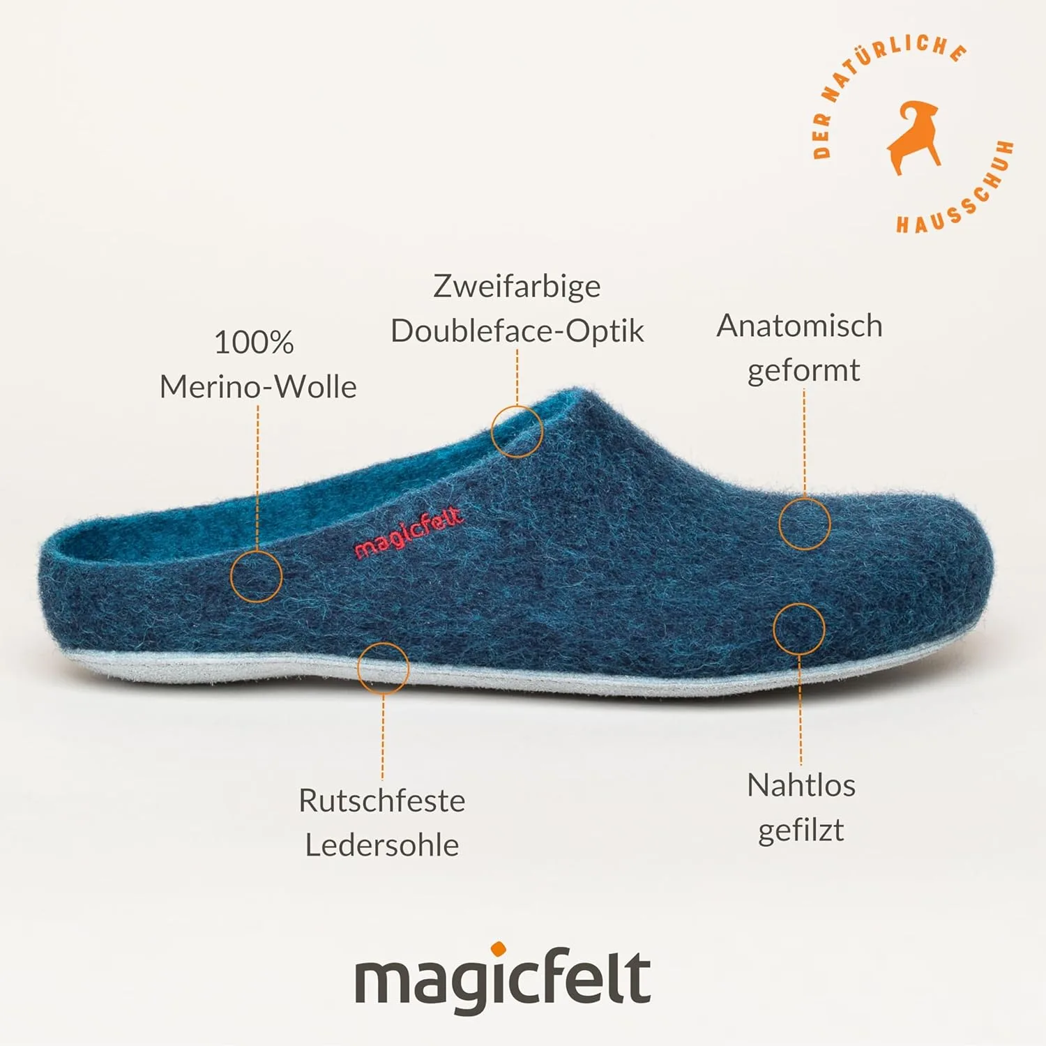Тапочки MagicFelt AP 701 17701, унисекс, для взрослых — фото 3