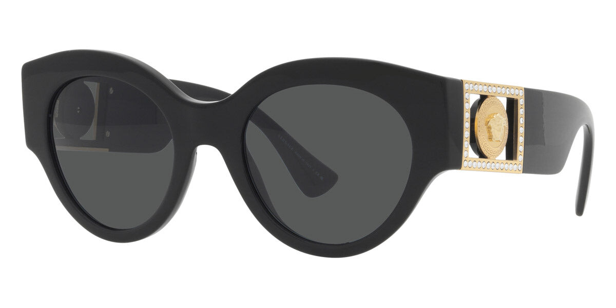 

Versace Женские модные черные солнцезащитные очки VE4438B-GB1-87 52 мм, черный