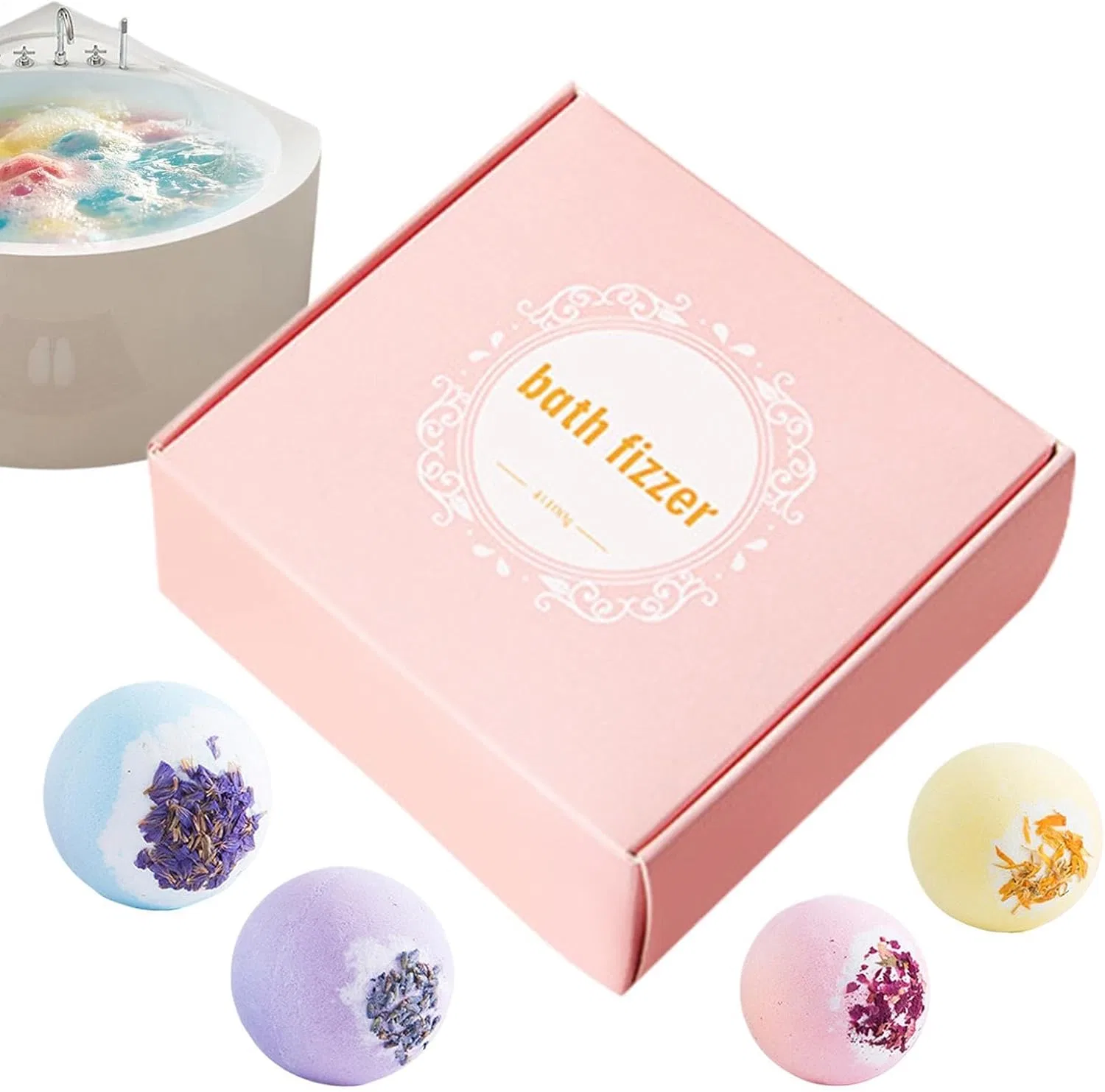 Набор бомбочек для ванны, 4 шт, Verbpupl, 430 г