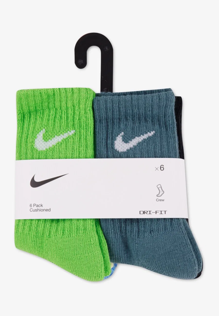 Носки Nike Sportswear небесно-голубого, мятного, елового, травянисто-зеленого, черного и белого цветов — фото 3