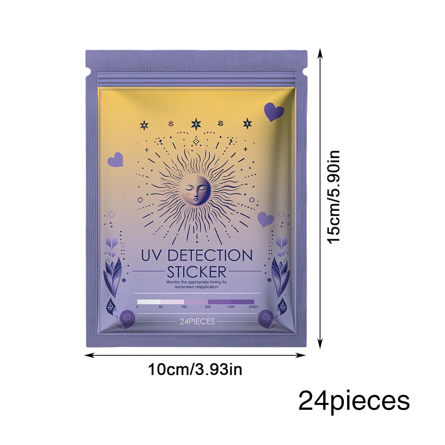 Generisch Патч для защиты от солнца UV, в форме сердца, 24 шт, Multicoloured — фото 2