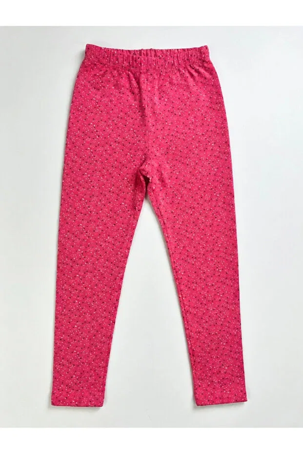 Детский комплект леггинсов для девочек с принтом Incili Tekstil, Pink-Gray-Magenta-Burgundy-Purple — фото 4