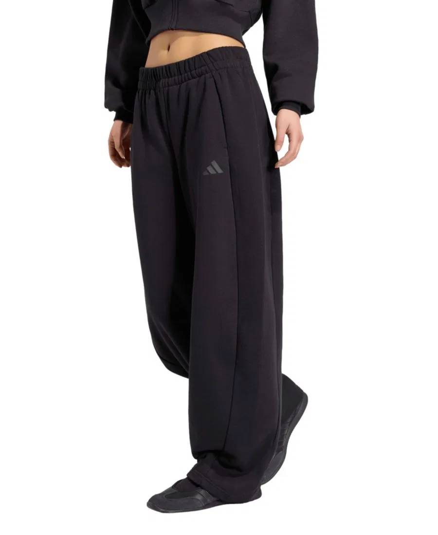 Женские брюки-баррель из флиса с утяжкой, Essentials Contemporary adidas, Black