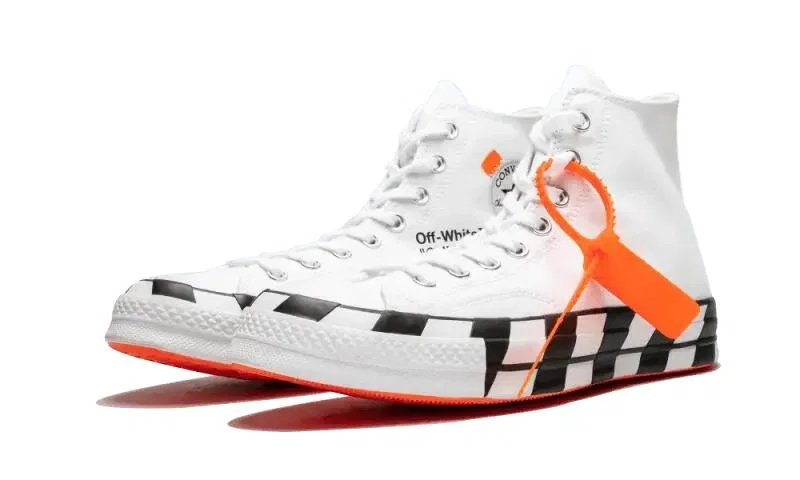 Детские высокие кеды Chuck Taylor 70s Converse, Off-White Schwarz Orange — фото 2