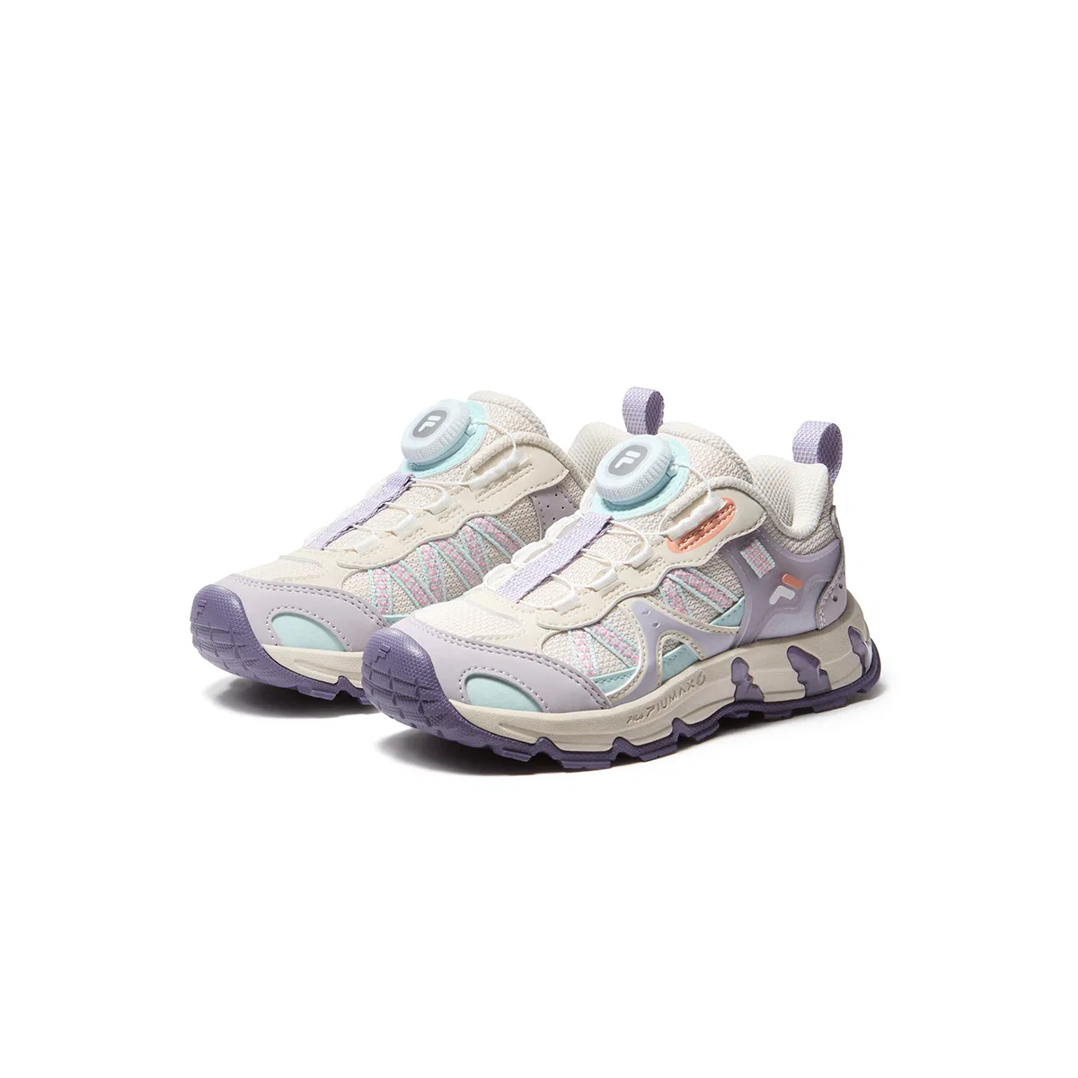 Детские кроссовки с закрытым носком FILA KIDS, Light Grey/Marble Purple — фото 4