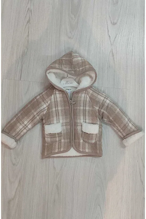 Детское пальто для девочек хлопковое Basics Carnavalkids, Beige — фото 2
