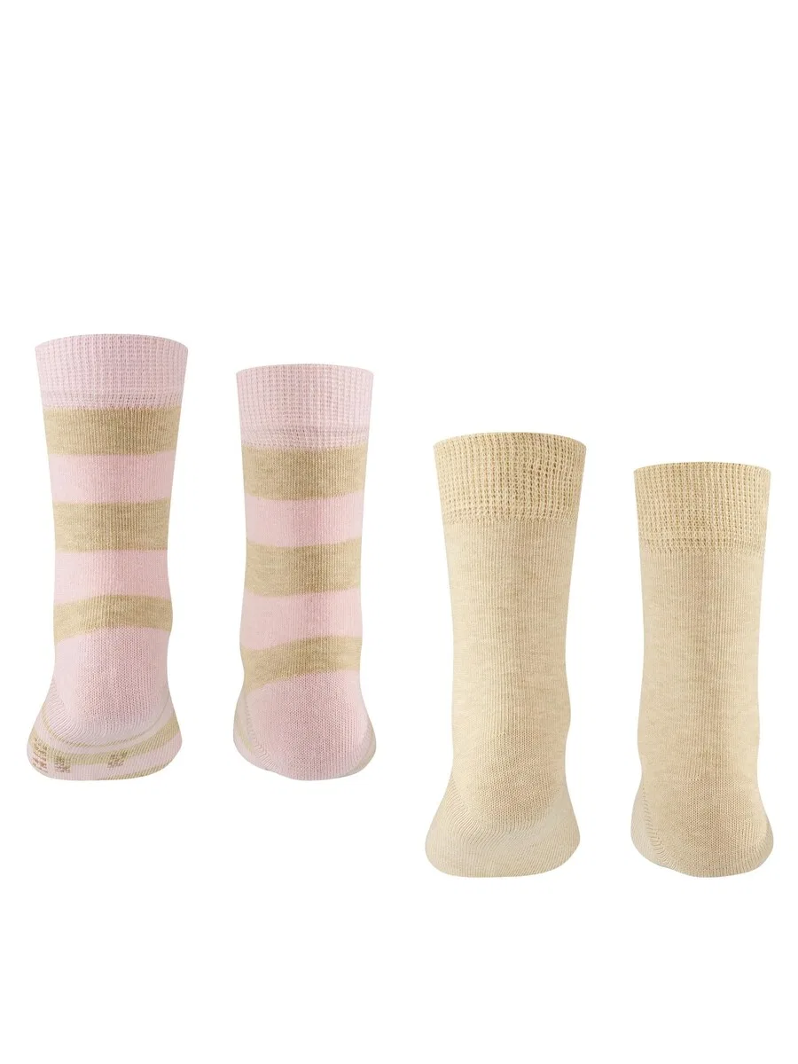 Набор носков FALKE 'Happy Stripe 2-Pack' песочного цвета — фото 2