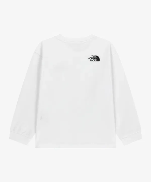 Футболка с длинным рукавом Go To, The North Face Kids, белый — фото 2