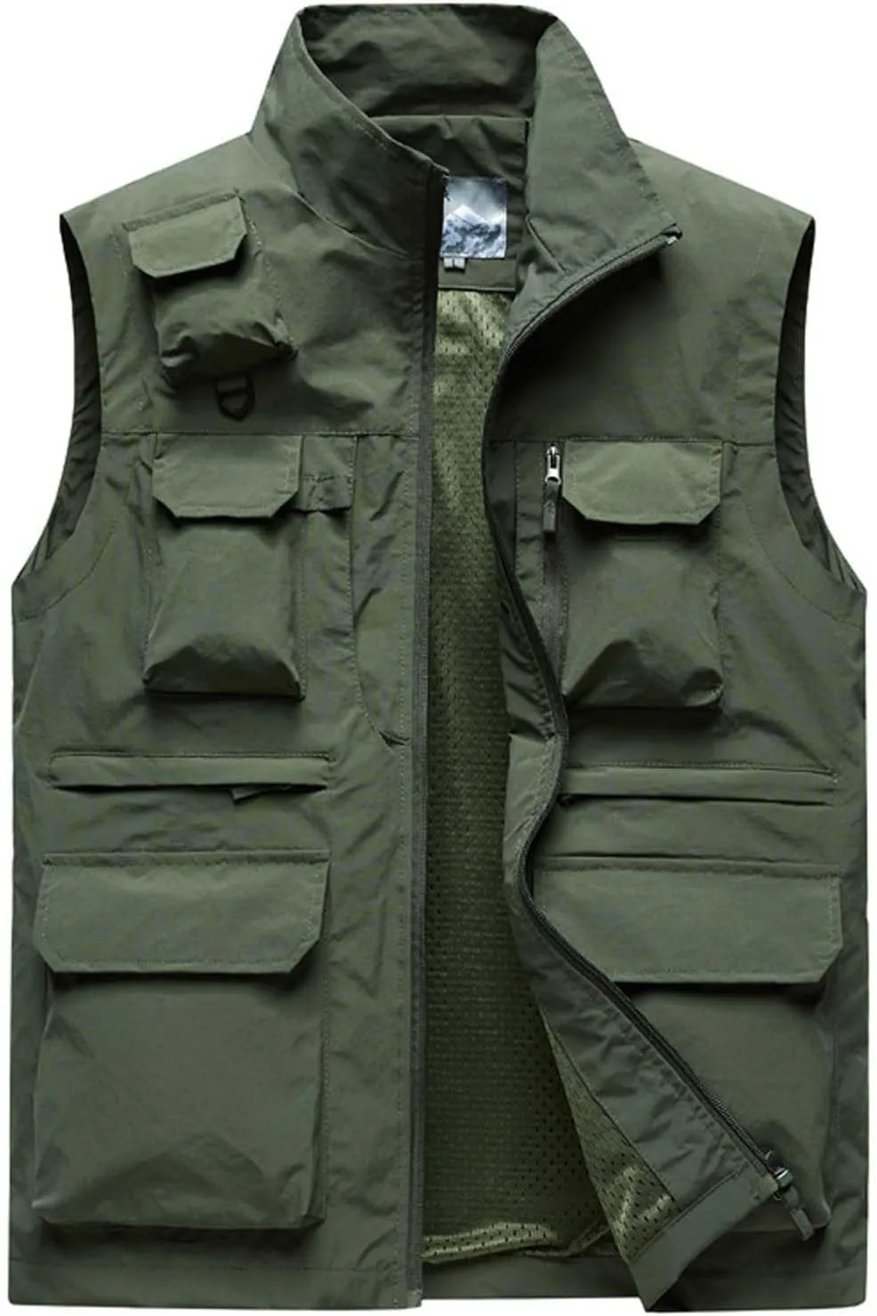 Мужской жилет для активного отдыха, сафари, фото- и дорожных поездок, работы и рыбалки. Легкая спортивная верхняя одежда для мужчин с множеством карманов Generic, зеленый