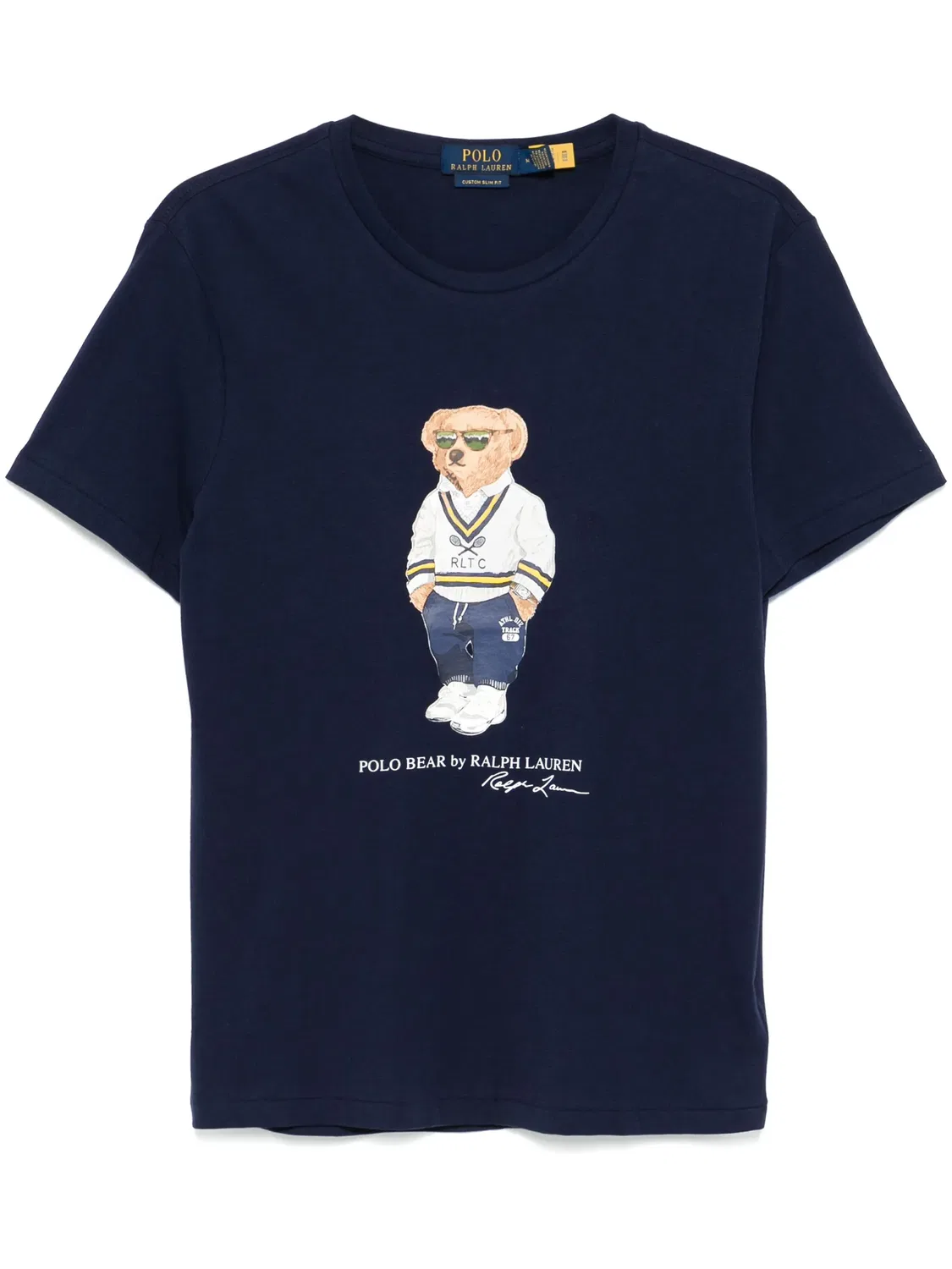 Футболка с принтом Поло Медведя Polo Ralph Lauren, темно-синий