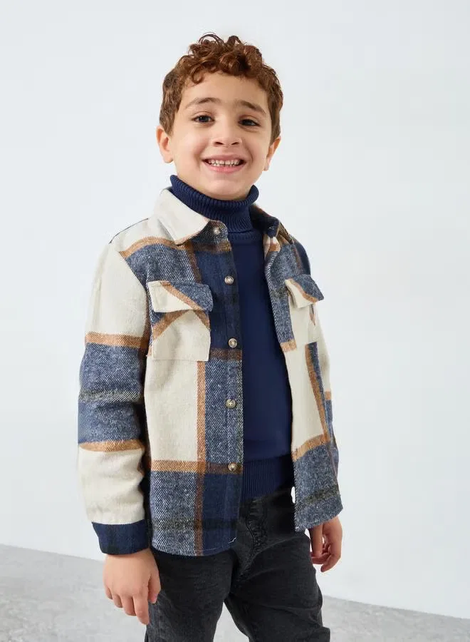 Styli Куртка в клетку для мальчиков, navy blue — фото 3