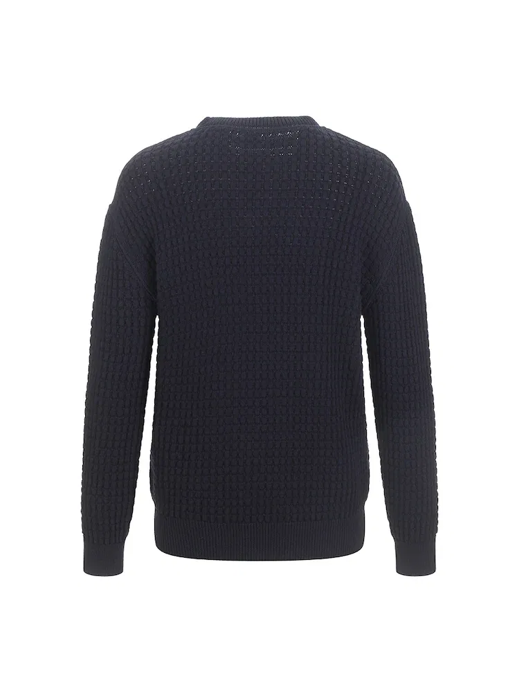 Свитер из смесового хлопка, Relaxed Fit BOSS, Navy — фото 3