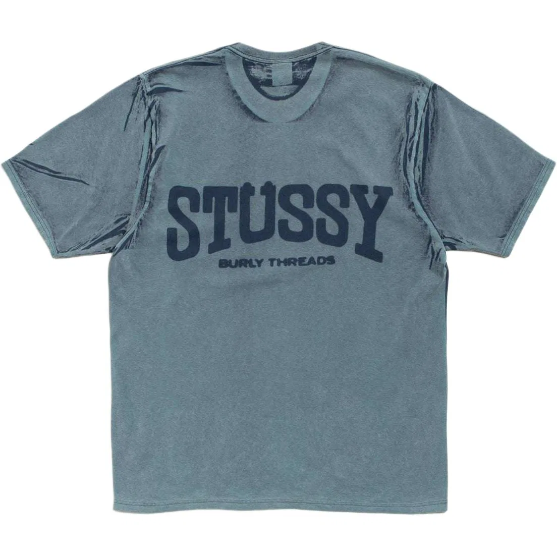 Детская футболка с принтом Burly Stone Washed Tee Stussy, Khaki — фото 4