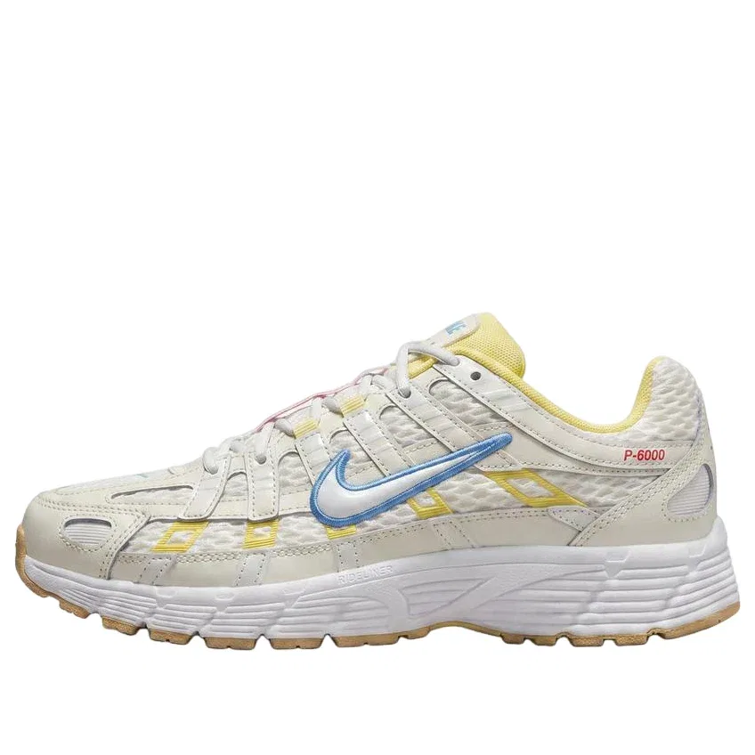 Детские кроссовки Nike P-6000 Utility White Aluminum Linen Yellow, белый