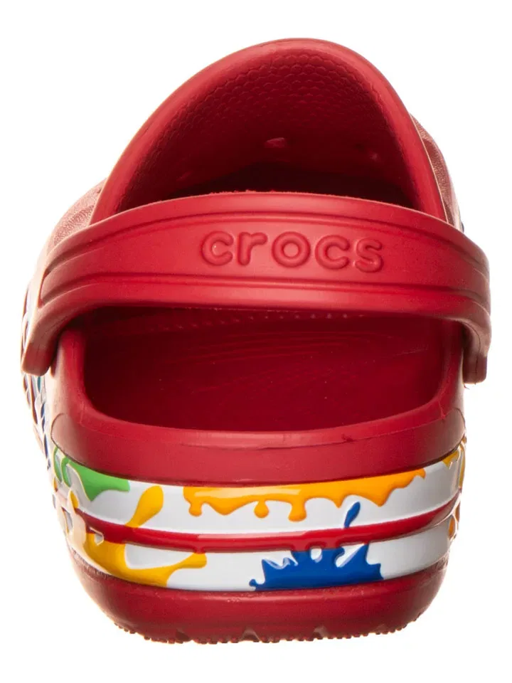 Сабо с принтом Bayaband Paint Splash Crocs, красный — фото 3