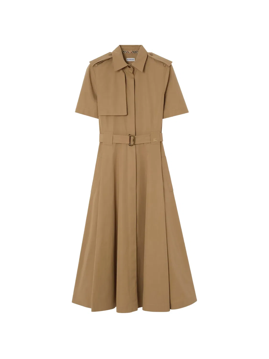 Платье-рубашка из поплина, коричневое Burberry, коричневый
