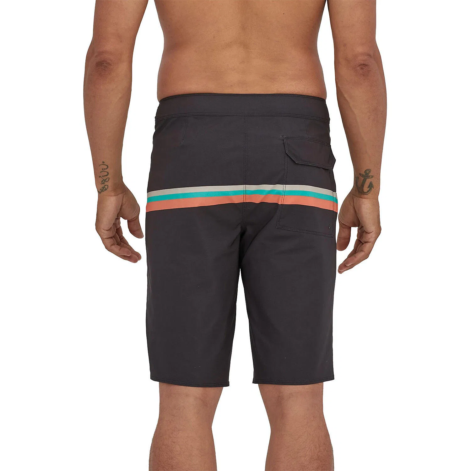 Мужские плавки-бордшорты с принтом M HYDROPEAK BOARDSHORTS 21" Patagonia, Schwarz — фото 4