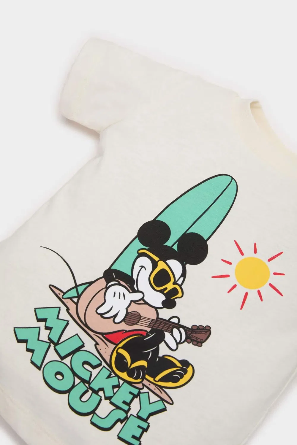 Комплект купальный с принтом Disney Mickey & Minnie из 2 предметов Defacto, экрю — фото 4