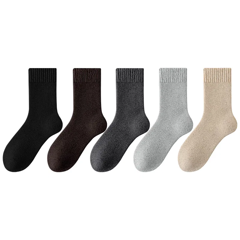 Детские носки-комплект из 5 пар, Unisex Crew Socks, MIIOW, 5 Pack (Dark Gray 3+Light Gray 2) — фото 3