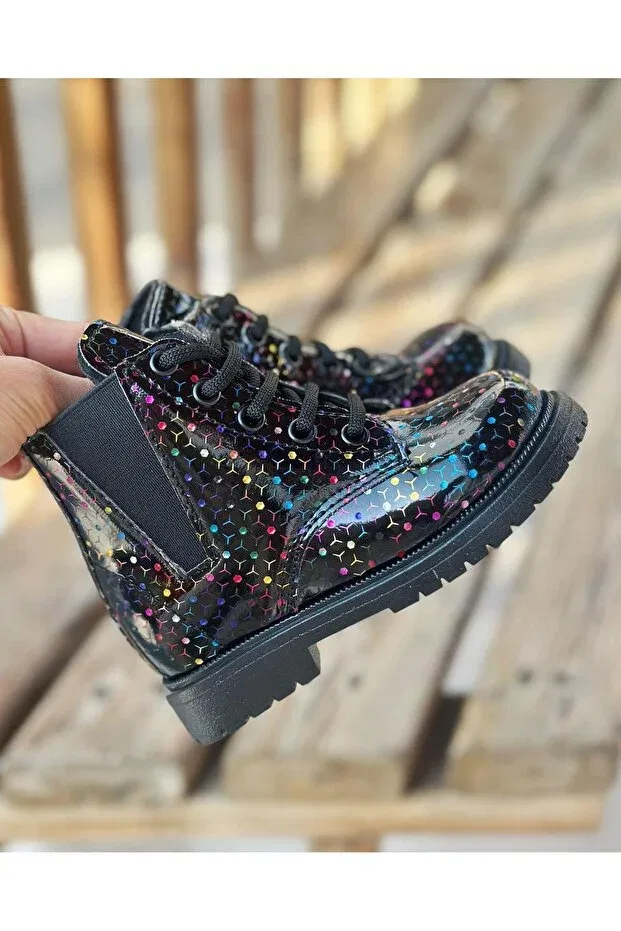 Детские ботинки на молнии с нескользящей подошвой Surpie Shoes, Black - Color — фото 2