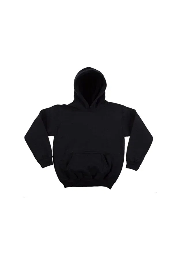 Детское худи для девочек с принтом Custom Design Back Printed Black Hooded Unisex Sweatshirt 1055-17 Markaturko, Black — фото 2