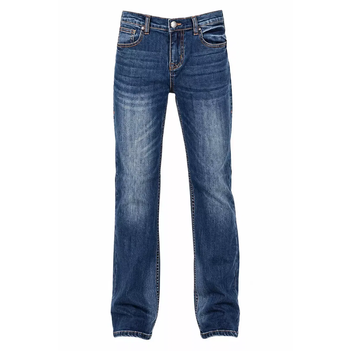 Детские джинсы для мальчиков с заниженной посадкой Fired Up Western Bootcut Cowgirl Tuff Co., Medium Wash — фото 4
