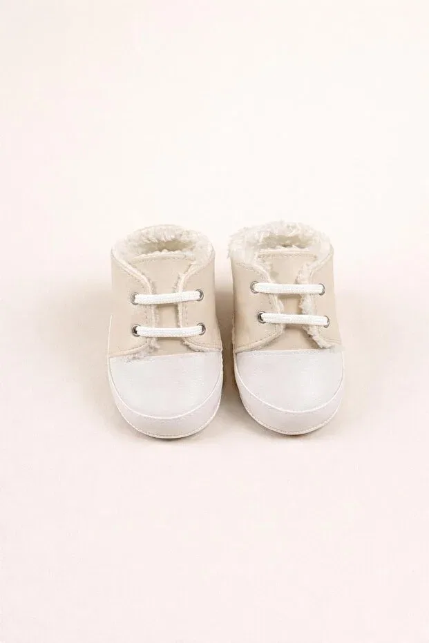 Детские ботиночки для девочек кожаные модели Numix Baby Kids, Beige — фото 2
