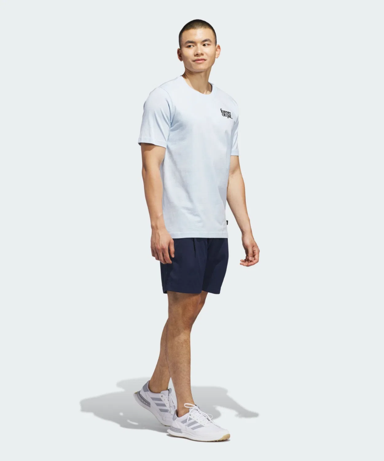Мужская футболка с коротким рукавом из хлопка Adidas Golf F.O.P Graphic, Blue — фото 3