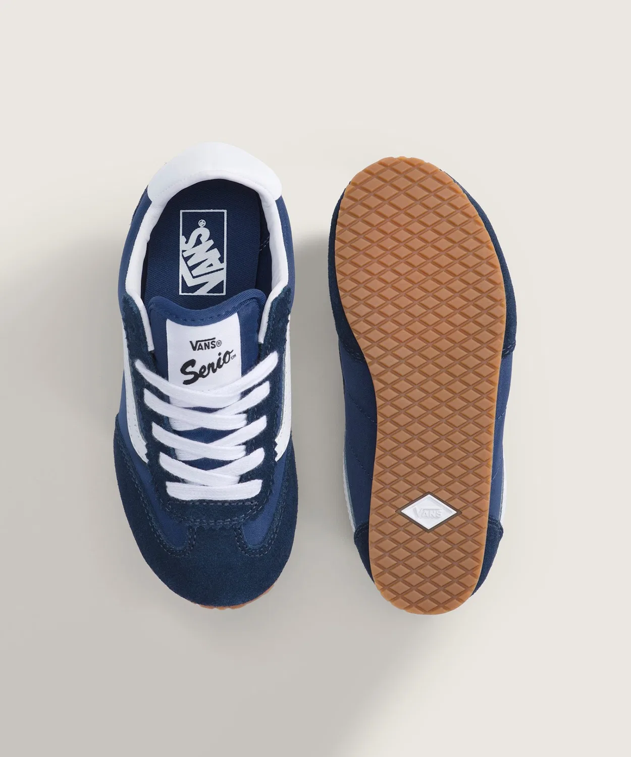 Детские кроссовки с замшевым верхом Super Lowpro True Navy VANS, Navy — фото 3